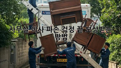 사무실 이사? 파손 걱정 끝! 보상받는 방법